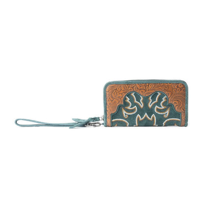 HOTMyra Bag Western Wallet for Women - Leather, Cowprint Hair-On, Long Wallet Purse, Cards, Boho Gifts, Western Accessories