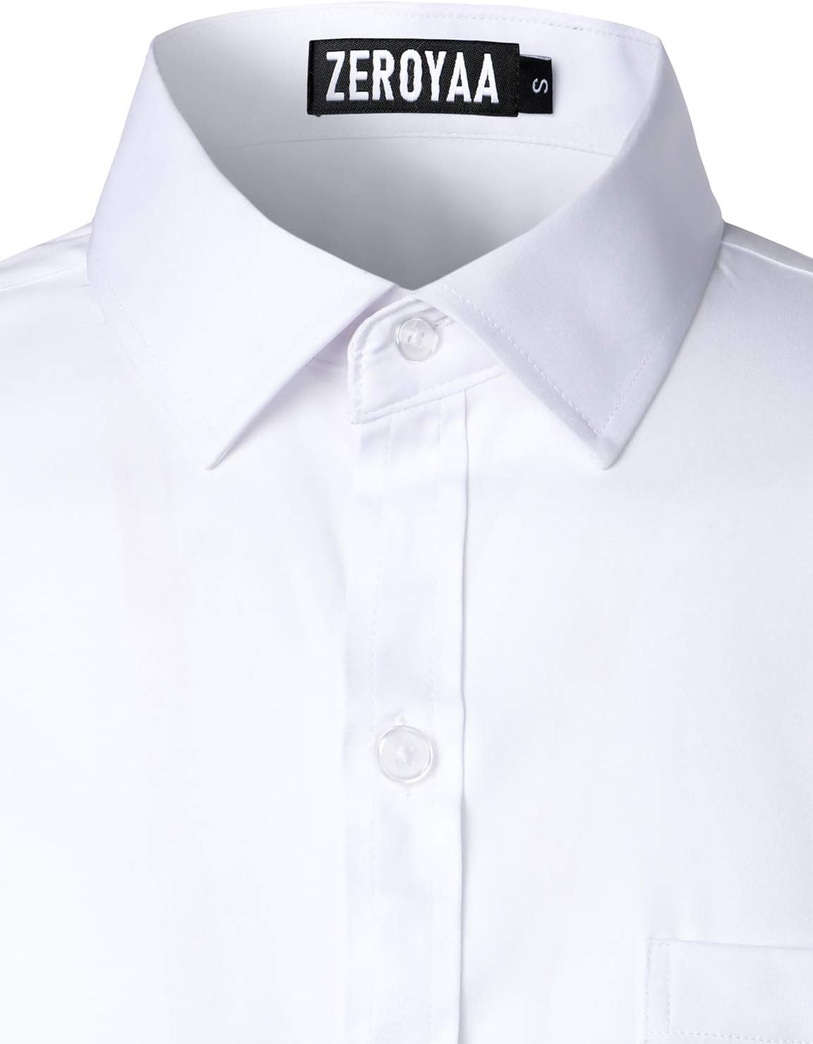 HOTZEROYAA Men's Urban Stylish Casual Business Slim Fit Long Sleeve Button Up Dress Shirt with Pocket