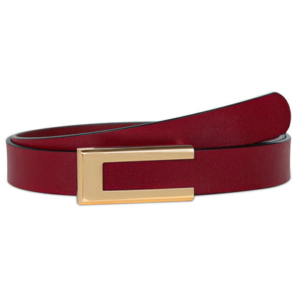 HOTAurolran Women's Leather Belt with Buckle - Ideal for Dresses, Jeans, and Coats