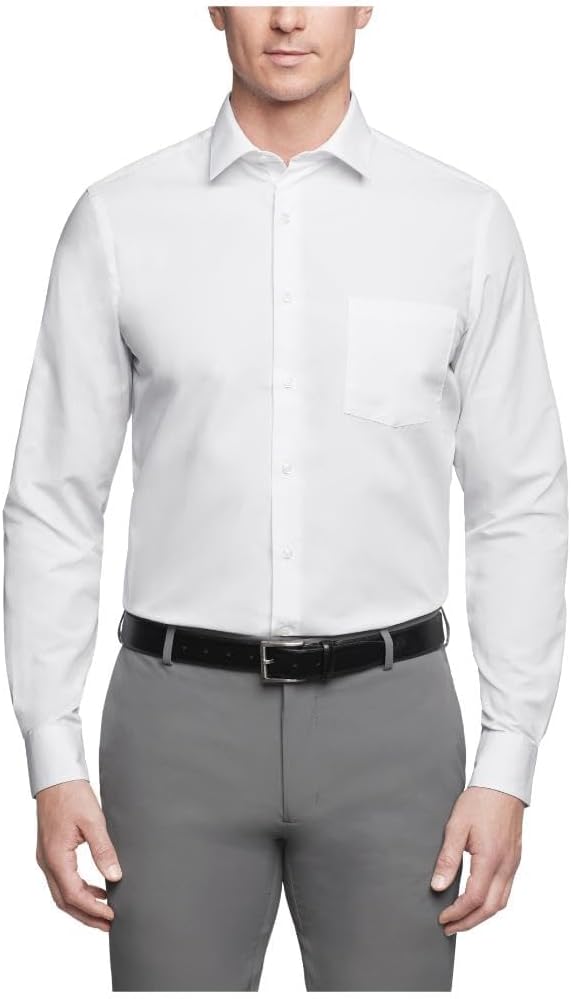 HOTVan Heusen Mens Dress Shirt Regular Fit Poplin Solid