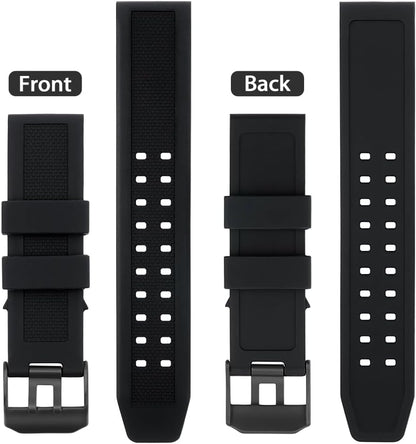 HOTWatch Band Compatible with Luminox, 23mm Soft Rubber Silicone Replacement Wrist Strap for Luminox 3050 8800 and 3950 Series Watch, Black