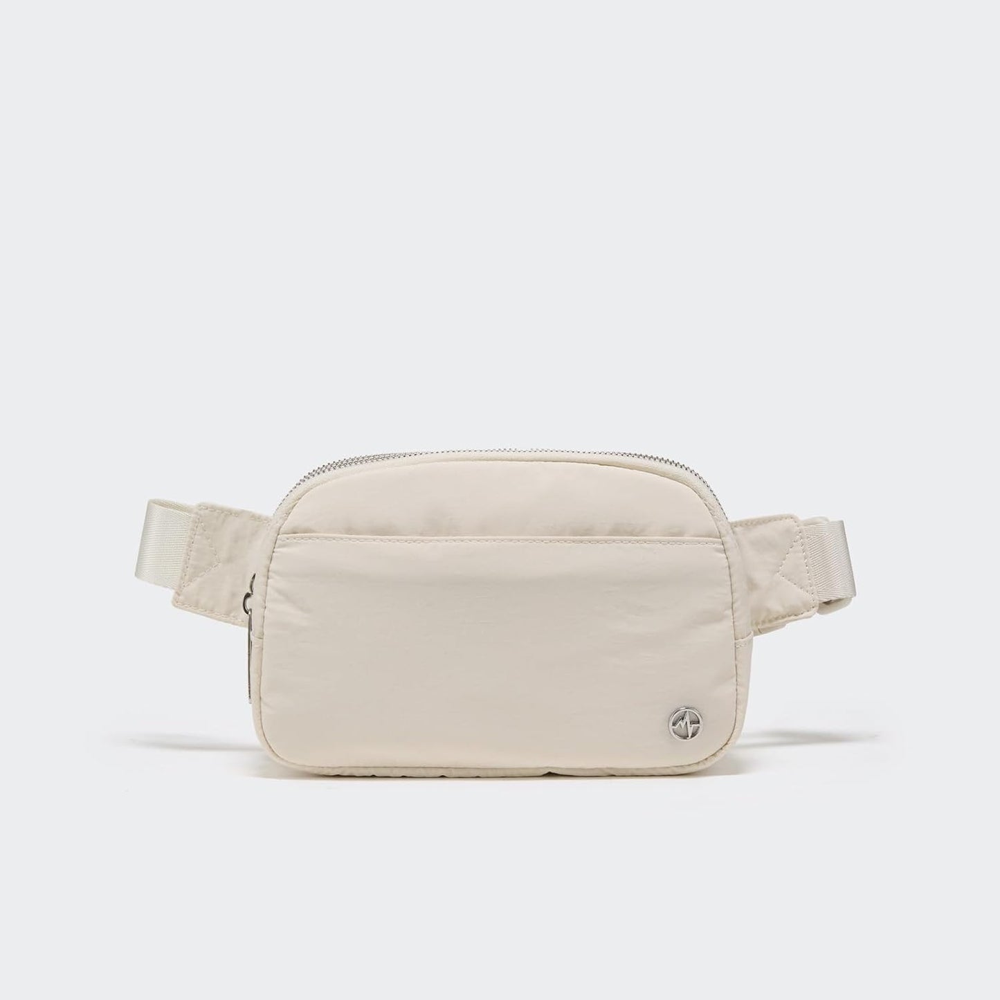 HOTPander Everywhere Belt Bag for Women, 5 Zipper Pockets Nylon Crossbody Fanny Pack Purse (White Opal)