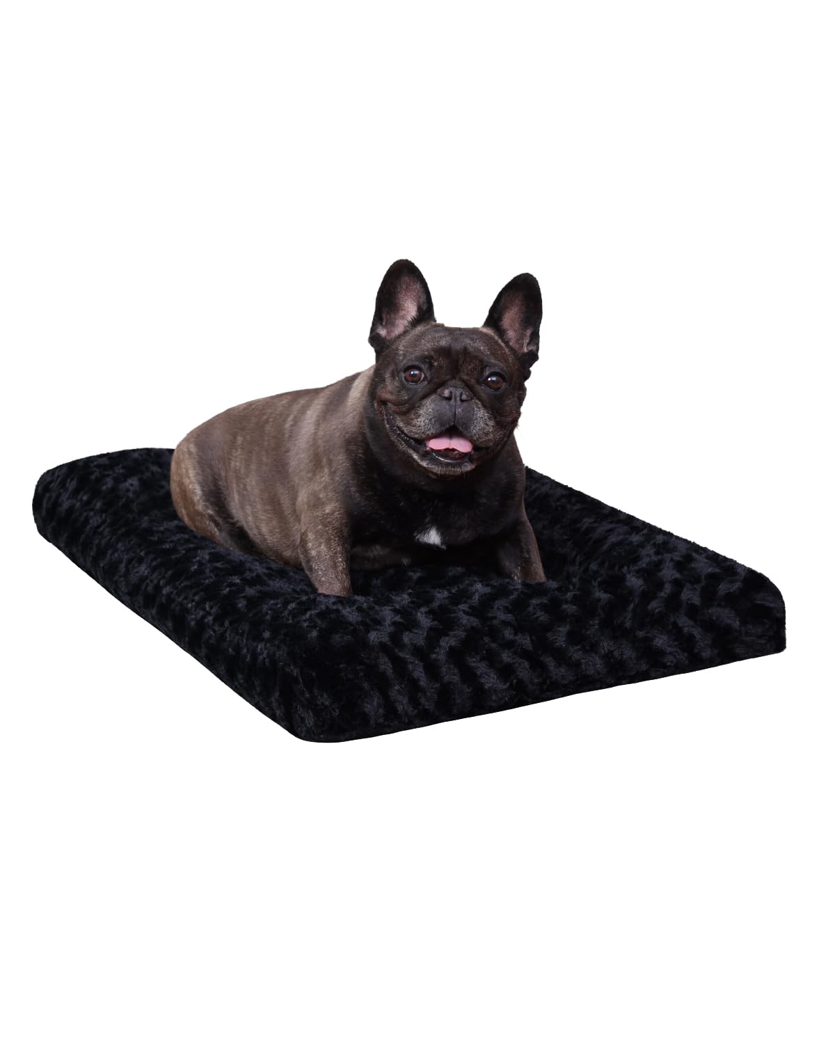 HOTKSIIA Washable Dog Bed Deluxe Plush Dog Crate Beds Comfy Kennel Pad Anti-Slip Pet Sleeping Mat for Large, Jumbo, Medium, Small Dogs Breeds, 35" x 23", Gray