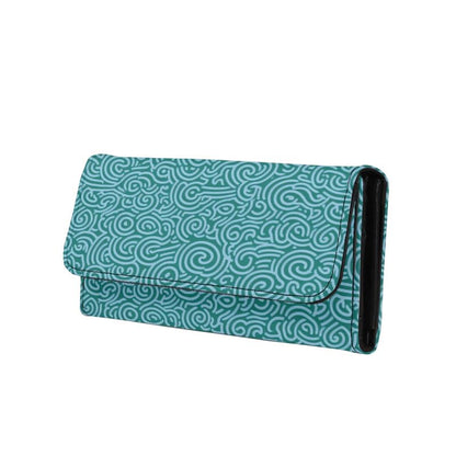 HOTTie Dye Color Slim Long Wallet for Women Hippie Style Colorful Zipper Coin Purse Card Holder, Tie-dye Rainbow Extra Capacity PU Leather Checkbook Wallet with ID Window