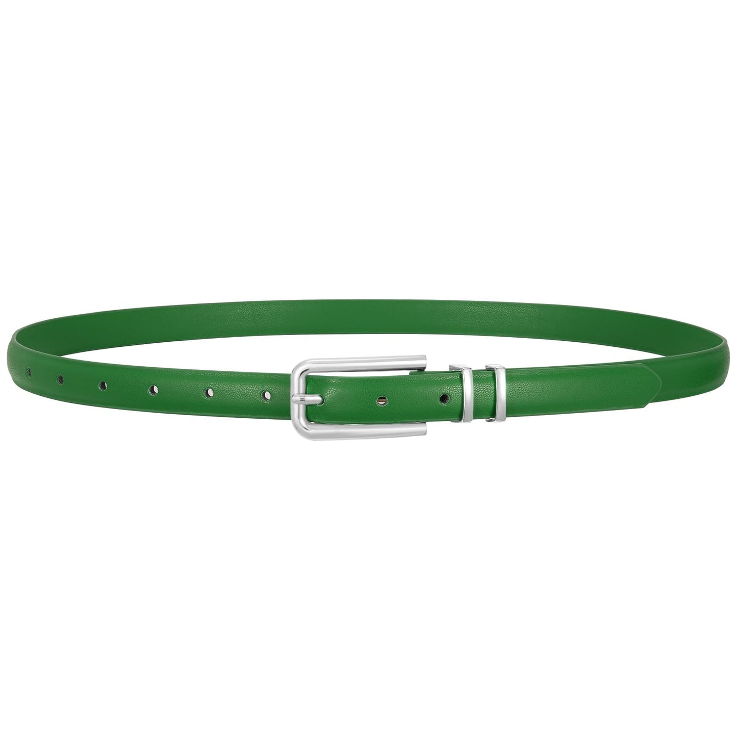 HOTVONMELLI Women Skinny Leather Belt Thin Waist Belt for Women Jeans Dress Fashion Ladies Belt with Gold Buckle