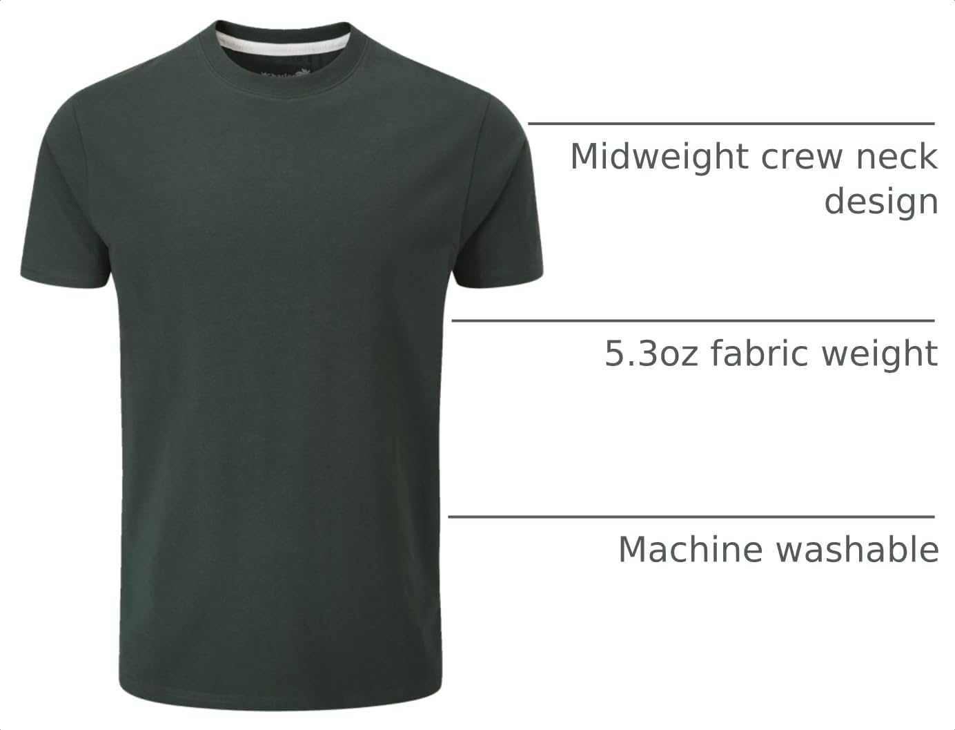 HOTCharles Wilson Men's 5 Pack Crew Neck T-Shirt