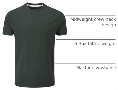 HOTCharles Wilson Men's 5 Pack Crew Neck T-Shirt