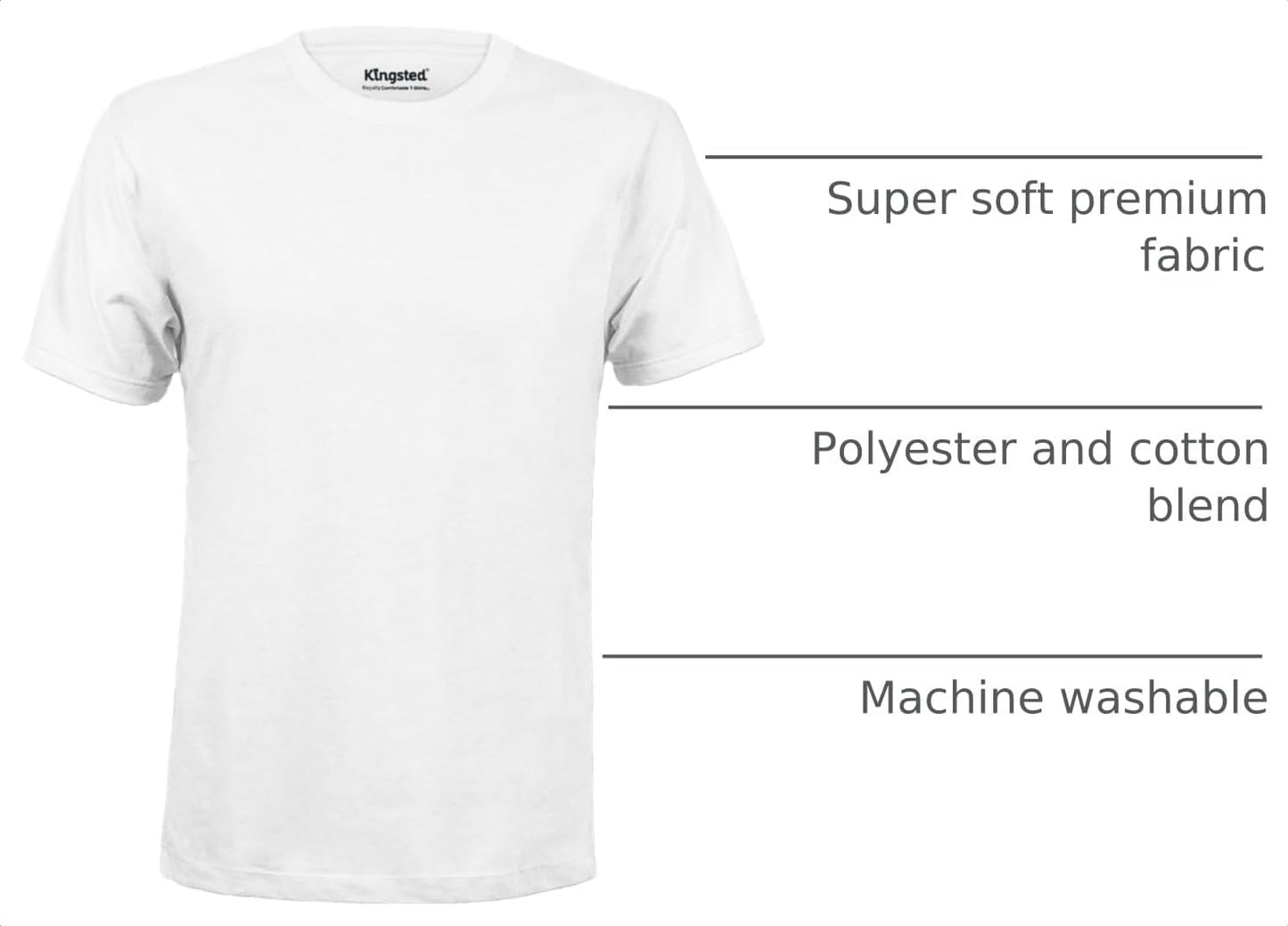 HOTKingsted T-Shirts for Men Pack - Royally Comfortable - Super Soft Premium Fabric - Well-Crafted Classic Tee