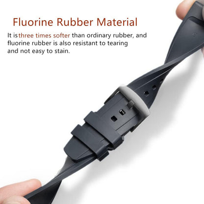 HOTWatch Band Quick Release Fluororubber 19mm 20mm 21mm 22mm Soft Durable Universal FKM Rubber Replacement Band Strap for Men Women