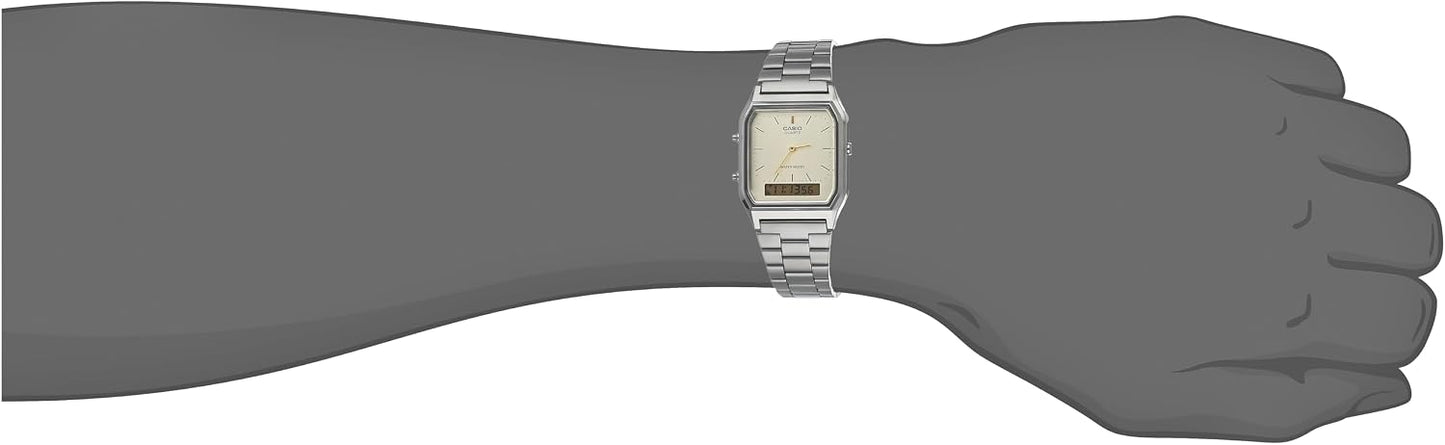 HOTCasio Analog-Digital Fashion Quartz Mens Vintage Casio AQ-230GG-9A