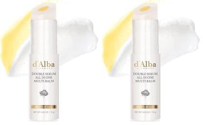 HOTd'alba Piedmont White Truffle Double Serum All-in-one Multi Balm, Stick Balm, Vegan Skincare with Vitamin C and Vegan Collagen, 3-in-1 Anti Wrinkle, Eye Treatment, Dark Spot Remover