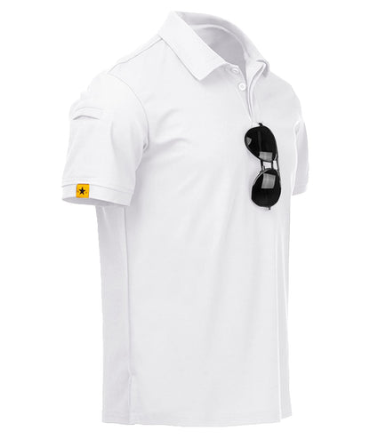 HOTV VALANCH Mens Polo Shirts Short Sleeve Moisture Wicking Golf Polo Athletic Collared Shirt Tennis T-Shirt Tops