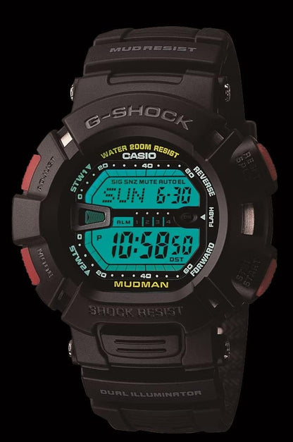 HOTCasio G-Shock Mudman Super Dual Illuminator Men's Quartz 52mm Digital Watch G9000-1V