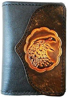 HOTHandcrafted Leather Trifold Wallet Eagle