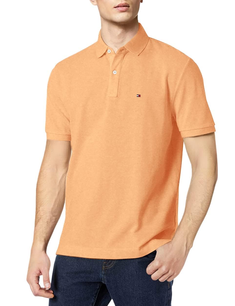 HOTTommy Hilfiger Men's Short Sleeve Cotton Pique Polo Shirt in Classic Fit