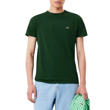 HOTLacoste Men's Short Sleeve Pima Jersey Crew Neck Tee
