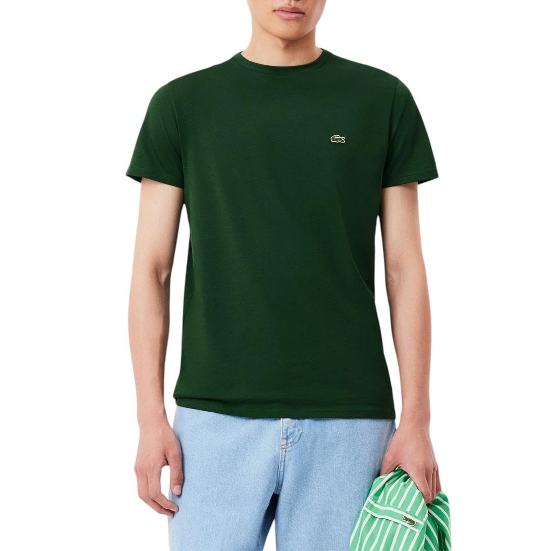 HOTLacoste Men's Short Sleeve Pima Jersey Crew Neck Tee