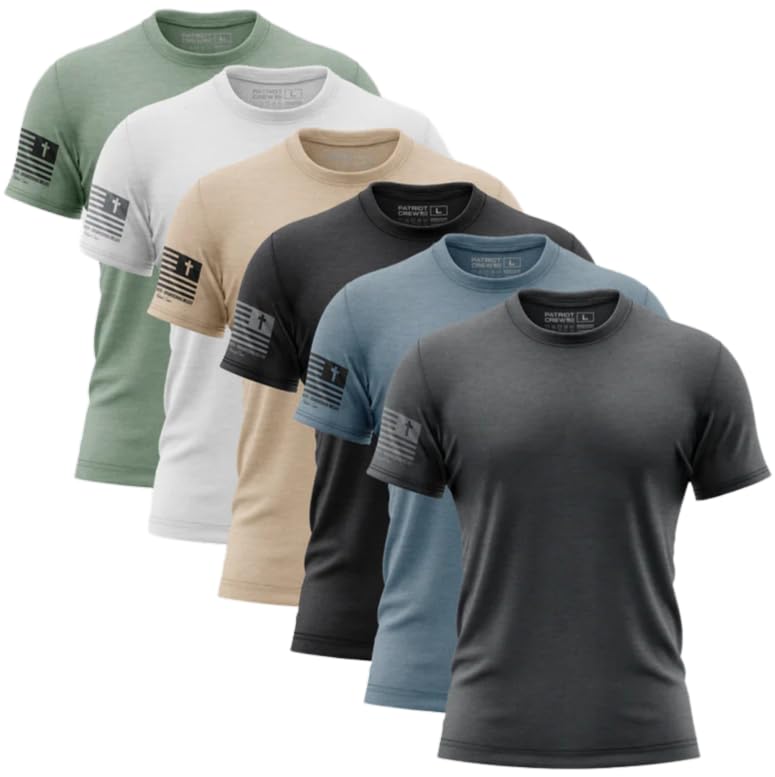 HOTPatriot Crew Faith Flag T-Shirt (6 Pack)