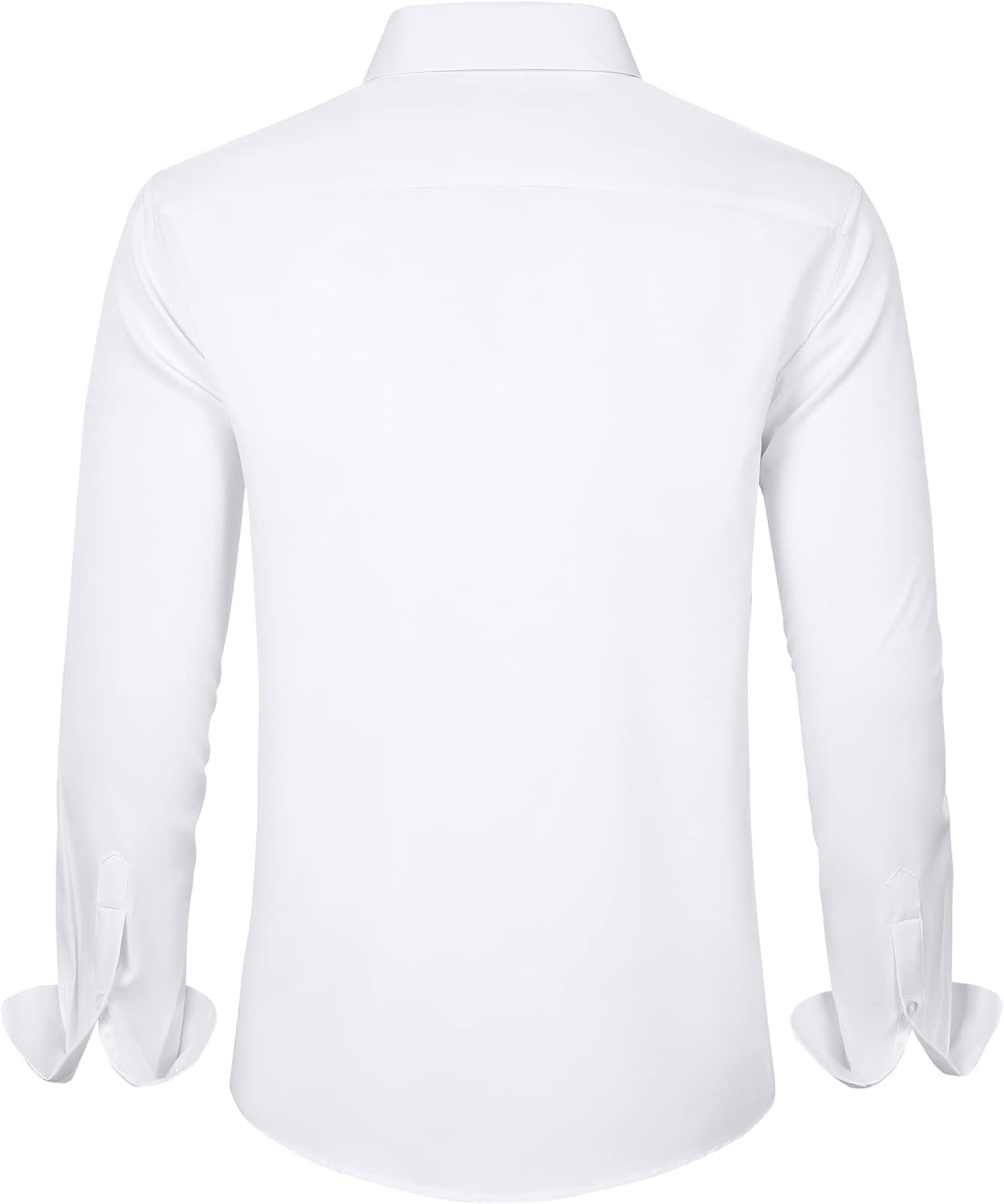 HOTJ.VER Men's Dress Shirts Solid Long Sleeve Stretch Wrinkle-Free Formal Shirt Business Casual Button Down Shirts