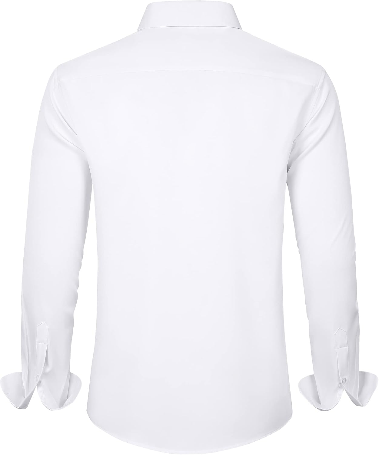 HOTJ.VER Men's Dress Shirts Solid Long Sleeve Stretch Wrinkle-Free Formal Shirt Business Casual Button Down Shirts