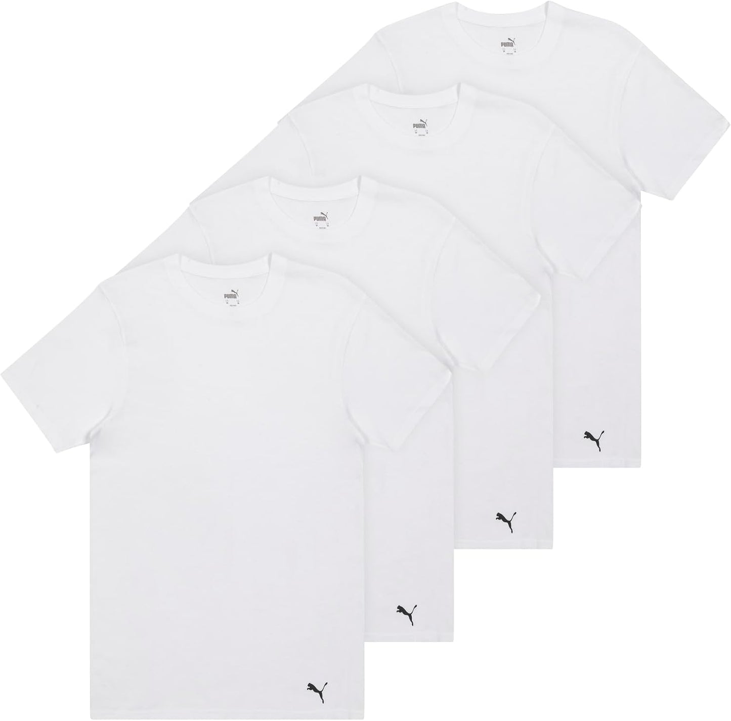 HOTPuma Men's 4 Pack Cotton Crewneck Short Sleeve T-Shirt