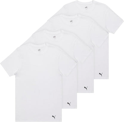 HOTPuma Men's 4 Pack Cotton Crewneck Short Sleeve T-Shirt