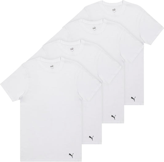 HOTPuma Men's 4 Pack Cotton Crewneck Short Sleeve T-Shirt