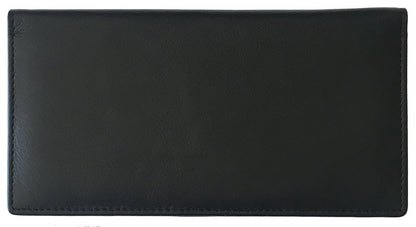 HOTRFID Leather Checkbook Cover With Credit Card Slots and Pen Holder
