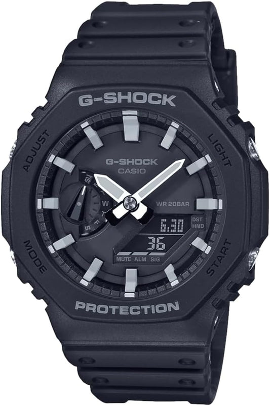 HOTCasio Men GA-2100-1AER G-Shock Carbon Core Octagon Series Watch -Black, Black, Strap.