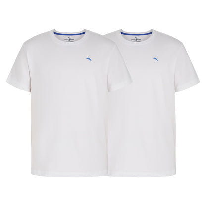 HOTTommy Bahama - Men's Essential 2 Pack T Shirts, Short Sleeve Crew Neck Stretch Jersey Top for Sleep or Lounge