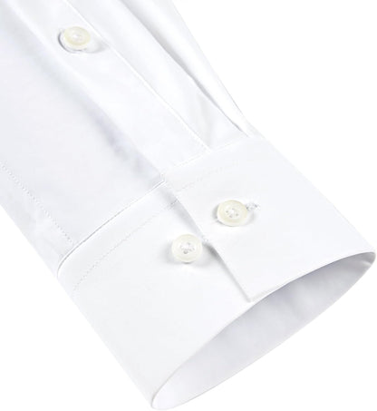 HOTLion Nardo Stretch Mens Dress Shirts Long Sleeve Slim Fit Dress Shirts for Men Muscle Fit Wrinkle Free Button Down Shirt