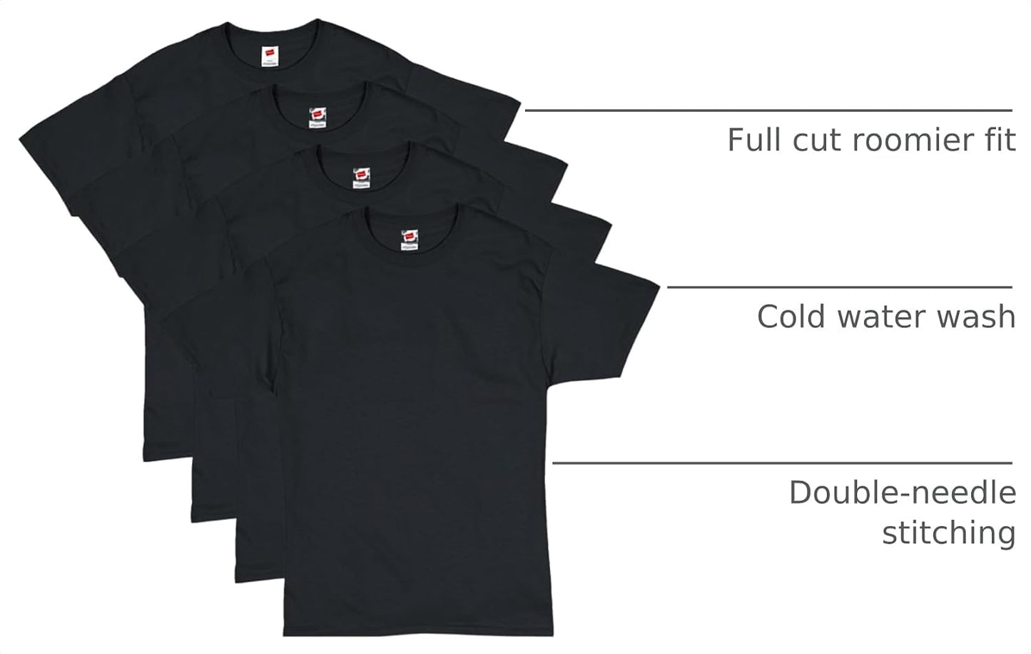 HOTHanes Men's T-Shirt Pack - 4 or 6 Pack - Essential-T Crewneck Cotton T-Shirts - Everyday Men's Clothing - Big & Tall