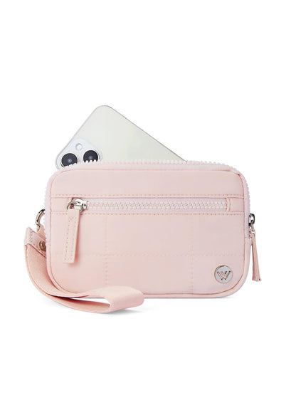 HOTWESTBRONCO Wristlet Wallets for Women – RFID Blocking Quilted Nylon Phone Wallet, Card Holder Purse for Travel & Everyday Use