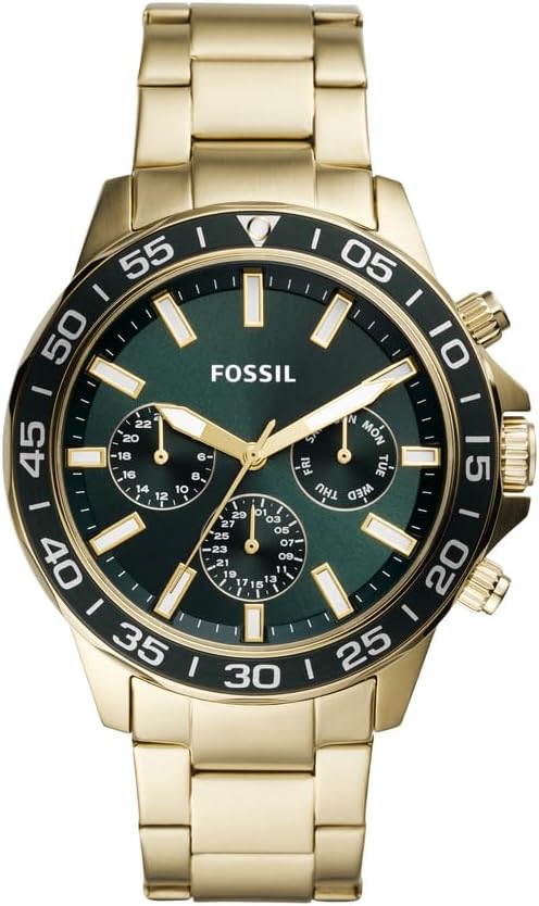 HOTBannon Multifunction Gold-Tone Stainless Steel Watch