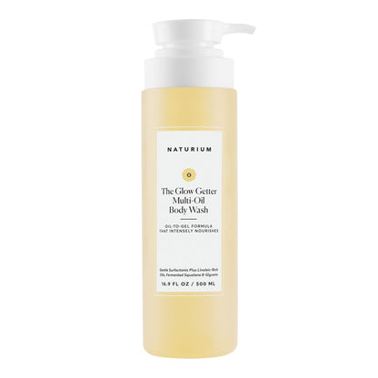 HOTNaturium The Smoother Glycolic Acid Exfoliating Body Wash, Soft & Smoothing Cleanser, 16.9 oz