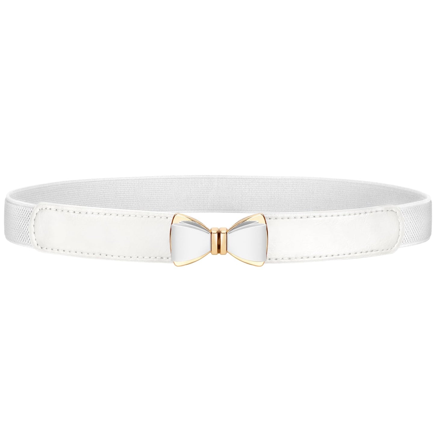 HOTVONMELLI Womens Skinny Elastic Belt Stretchy Bow Belt for Women Dresses Thin Waist Ladies Belts
