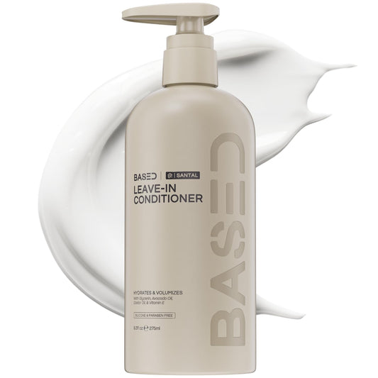 HOTBASED Leave-In Conditioner, Instant Frizz Control, Hydrates & Nourishes Hair, Premium Leave-In Conditioner for Men, Healthier-Looking Frizz-Free Hair in Minutes (9.3 Fl Oz Pack of 1)