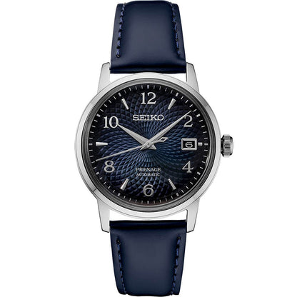 HOTSEIKO Presage Cocktail Time Automatic Watch for Men | Patterned & Gradated Dial, Golden Numerals and Date Calendar, 50m Water-Resistant, 41-Hour Power Reserve
