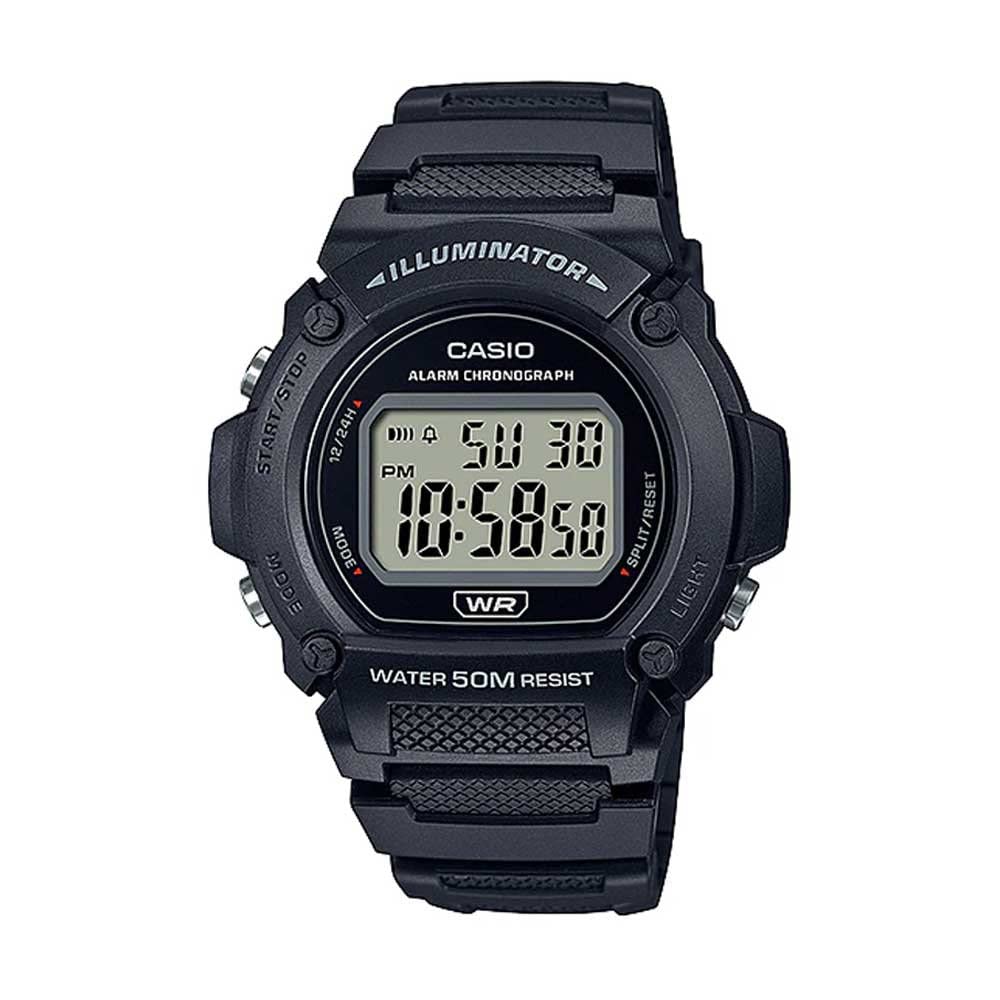 HOTCasio W219H Series | Men’s Digital Watch | 50M WR | LED Illuminator | 100 SEC Chronograph | 1/100 SEC Stopwatch | Daily Alarm | Hourly Time Signal | Auto Calendar | 7 Year Battery