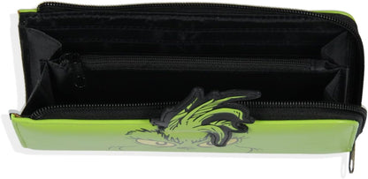 HOTBioworld Dr. Seuss How The Grinch Stole Christmas 3D Character Faux Leather Zip Closure Wallet