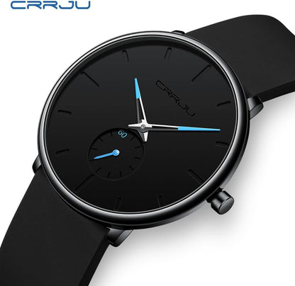 HOTCRRJU Men’s Women Watch Casual Stylish Waterproof Quartz Unisex Wristwatches, Ultra Thin Watches for Men Women, Colorful Silicone Band