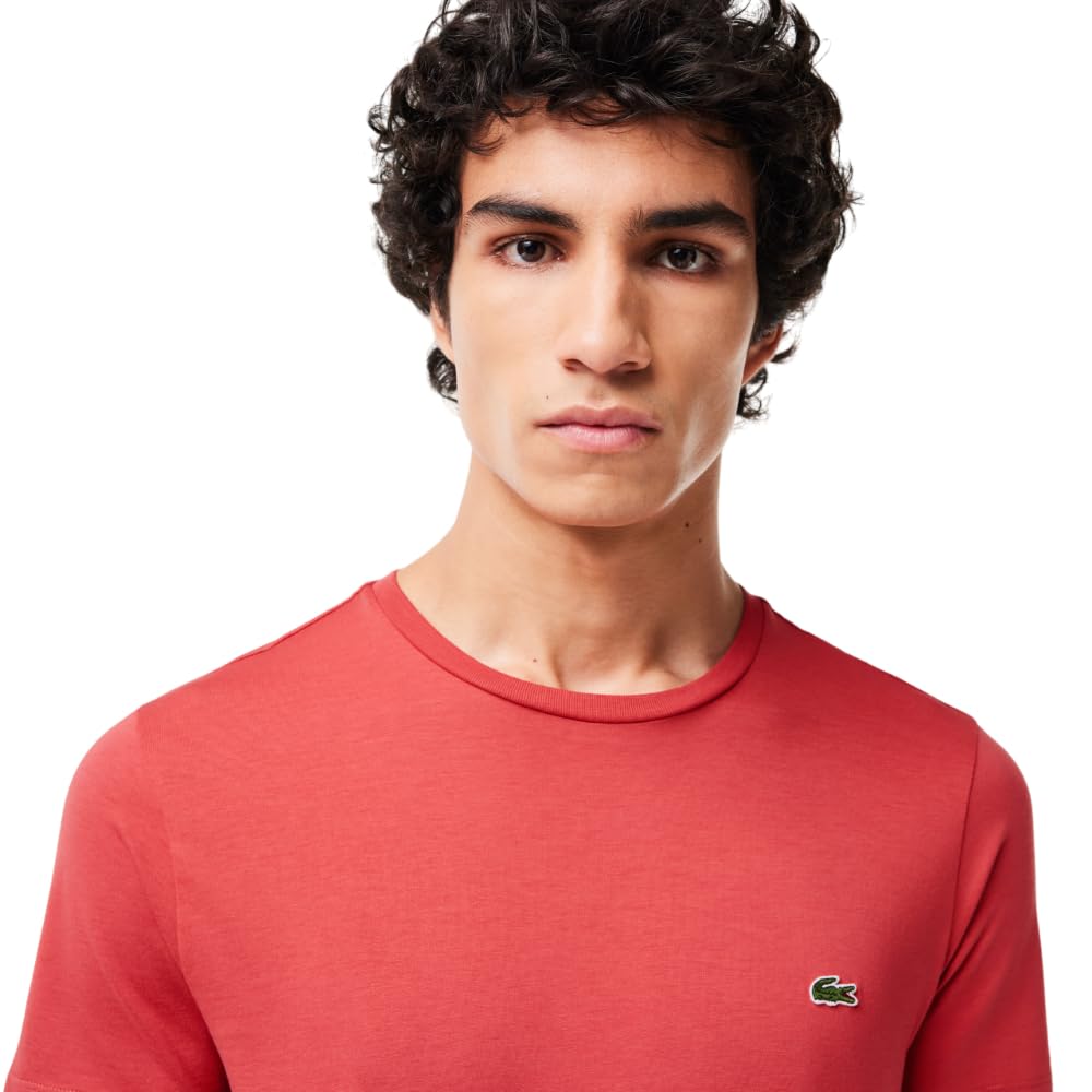 HOTLacoste Men's Short Sleeve Pima Jersey Crew Neck Tee