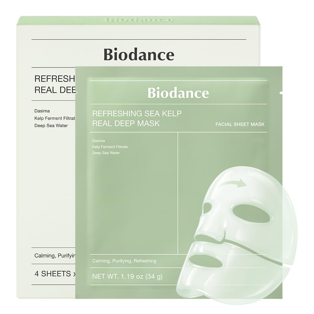 HOTBIODANCE Bio-Collagen Real Deep Mask, Hydrating Overnight Hydrogel Face Mask, Pore Minimizing, Elasticity, Plumping, Travel Essentials & Self Care Gifts for Women, Korean Skin Care | 1.19oz(34g) x 4ea