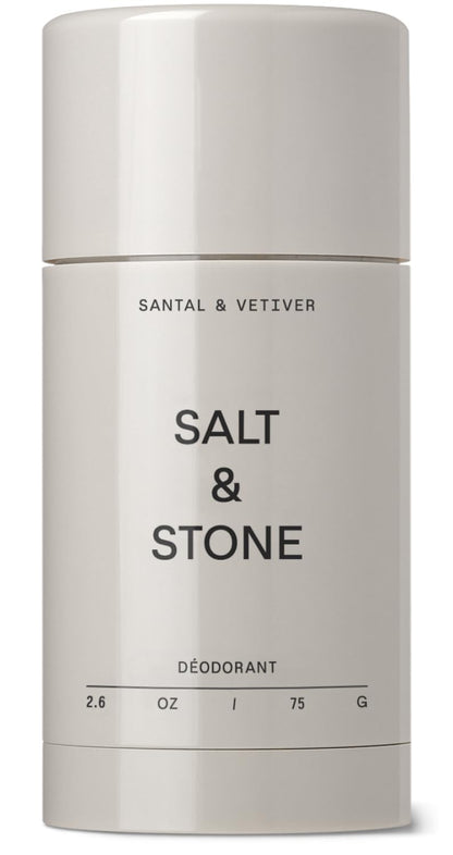 HOTSalt & Stone Aluminum-Free Deodorant, Women & Men Santal & Vetiver 2.6 oz | Extra Strength 48 Hour Protection, Gender Neutral Scent, Made with Niacinamide, Spirulina, Magnesium & Antioxidants