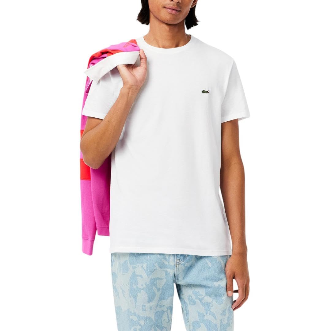 HOTLacoste Men's Short Sleeve Pima Jersey Crew Neck Tee
