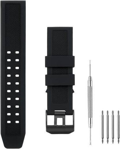 HOTWatch Band Compatible with Luminox, 23mm Soft Rubber Silicone Replacement Wrist Strap for Luminox 3050 8800 and 3950 Series Watch, Black