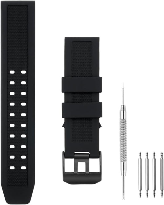 HOTWatch Band Compatible with Luminox, 23mm Soft Rubber Silicone Replacement Wrist Strap for Luminox 3050 8800 and 3950 Series Watch, Black