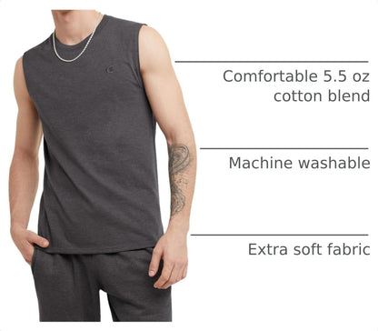 HOTChampion Men's Muscle Tank, Classic Graphic Muscle Tee, Sleeveless T-shirt for Men (Reg. Or Big & Tall)