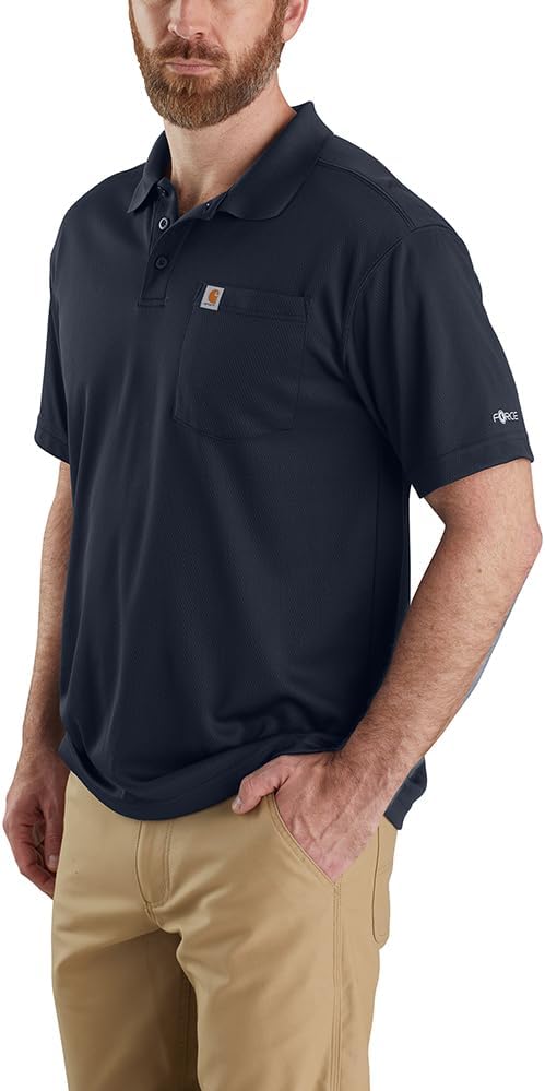 HOTCarhartt Men's Force Relaxed Fit Lightweight Short-Sleeve Pocket Polo