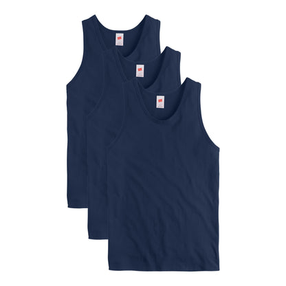 HOTHanes Men's Essentials Tank Top Pack, Midweight Cotton Tanks, Sleeveless Shirts, 3-Pack